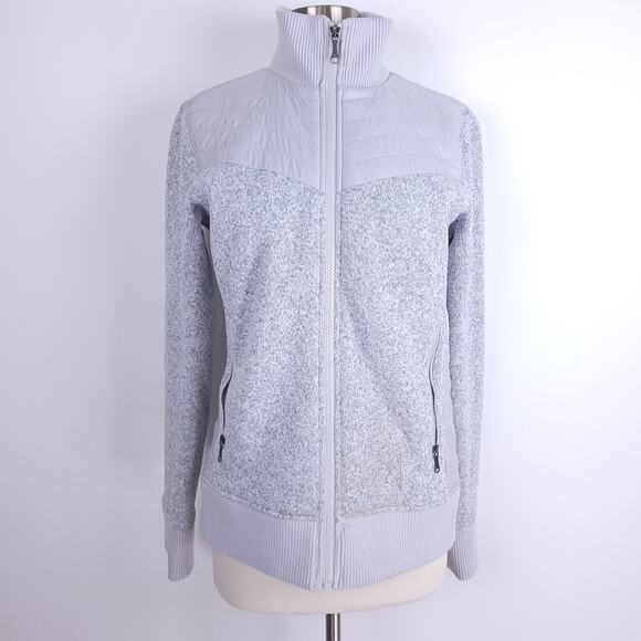 Marmot Women’s Medium Heathered Grey Knit Polyester Fleece Full Zip Jacket - Picture 1 of 14